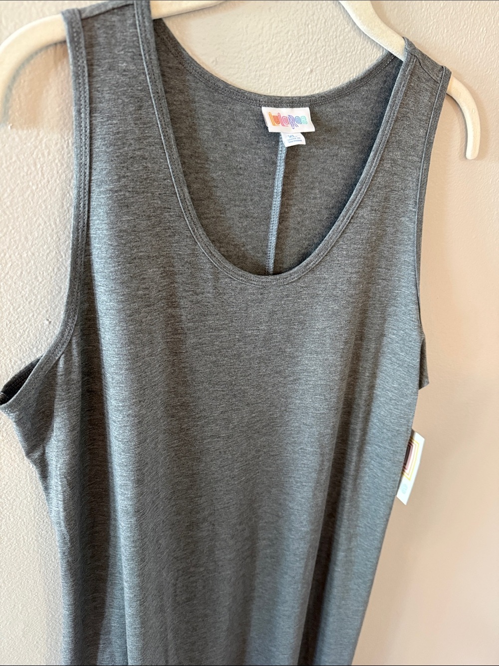 LuLaRoe Sleeveless Charcoal Grey Maxi Dress - Picture 2 of 4